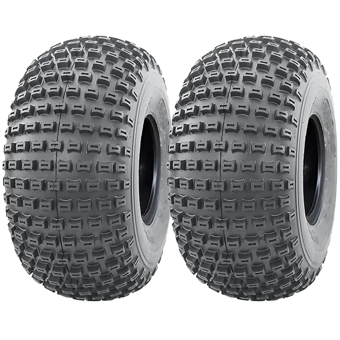 22x11.00-8 Knobby ATV Tyre Quad Trailer E-Marked Road Legal 4ply P322 (Set of 2)