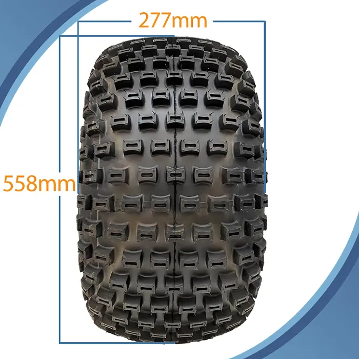22x11.00-8 Knobby ATV Tyre Quad Trailer E-Marked Road Legal 4ply P322 (Set of 2)