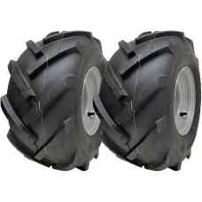 18x9.50-8 Open Centre Tyre on Rim Cleated Rotovator 4 Stud 4 Inch PCD (Set of 2)