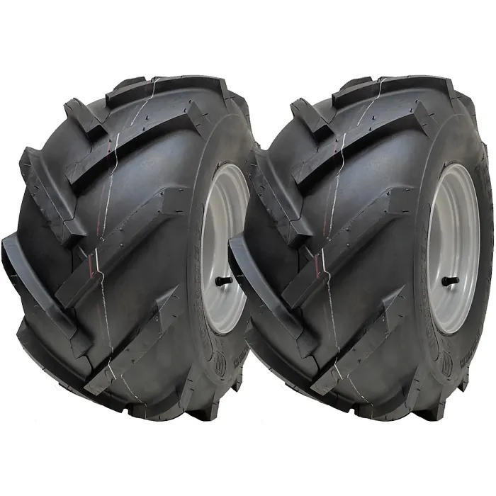 18x9.50-8 Open Centre Tyre on Rim Cleated Rotovator 4 Stud 4 Inch PCD (Set of 2)
