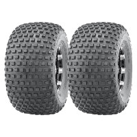22x11.00-8 knobby tyres on ball bearing rims, - ATV trailer wheels - set of 2 -
