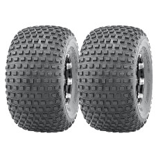 22x11.00-8 knobby tyres on ball bearing rims, - ATV trailer wheels - set of 2 -