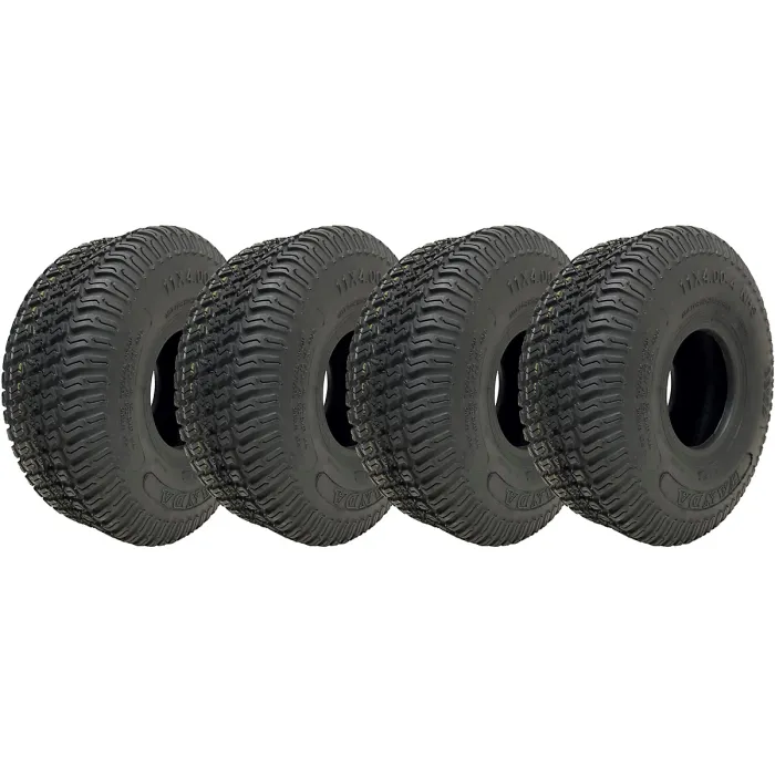 11x4.00-4 Lawn Mower Tyres 4ply Multi Turf Ride on Mower Grass Wanda (Set of 4)