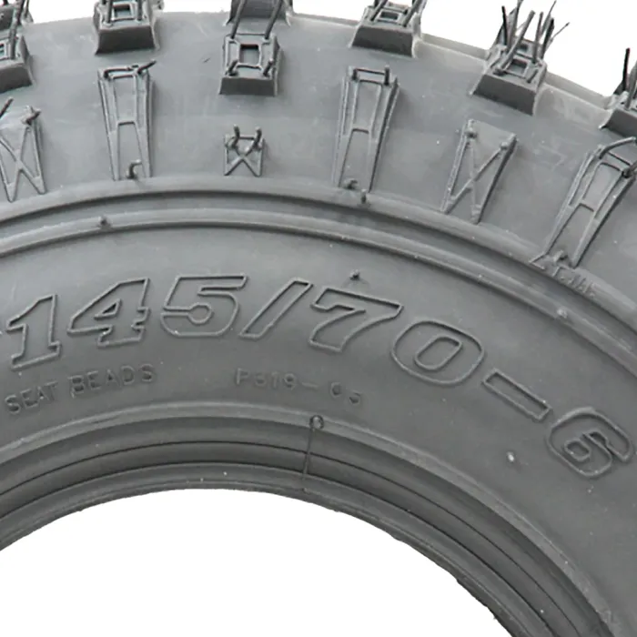 145/70-6 - knobby ATV tyre & rim Quad trailer wheels with ball bearings 150kg