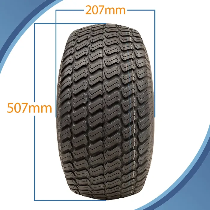 20x8.00-8 Lawnmower Grass Wheels P332 Road Legal 4 Inch PCD Rim 437kg (Set of 2)