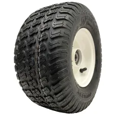 13x6.50-6 Grass Lawnmower Tyre & Steel Wheel Rim Wanda P332, 25mm 6205 Bearings