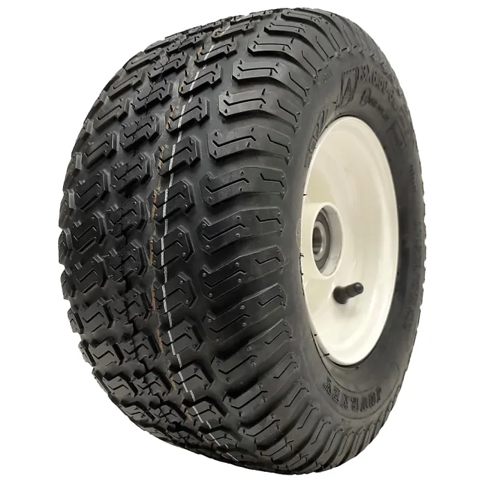 13x6.50-6 Grass Lawnmower Tyre & Steel Wheel Rim Wanda P332, 25mm 6205 Bearings