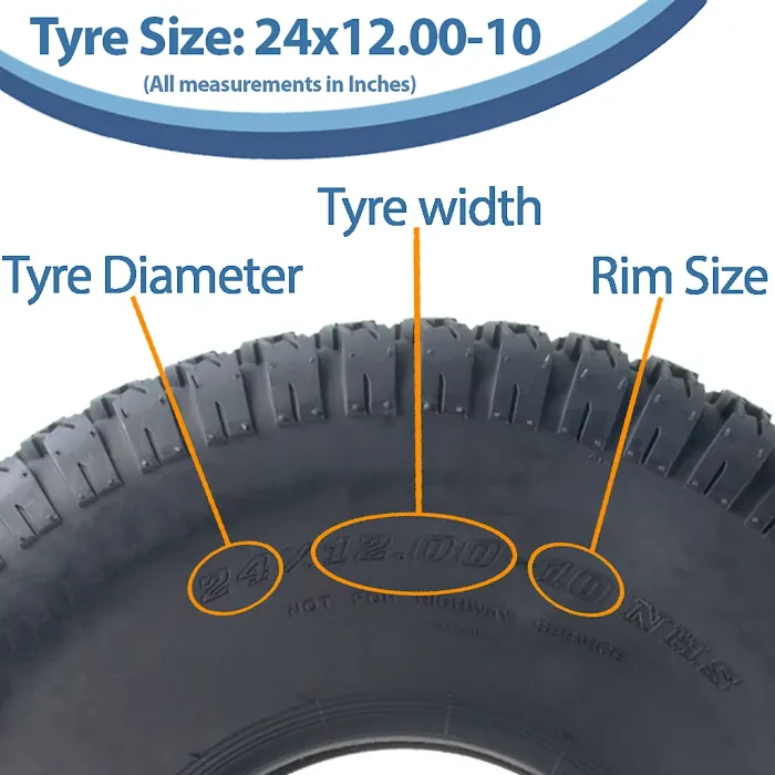 24x12.00-10 4-ply Grass Tyre for John Deere Gator Mower 305/60-10 Utility P532