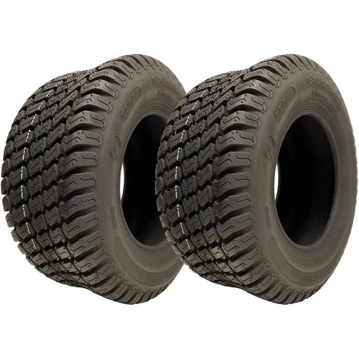 16x6.50-8 Lawnmower Tyres 4ply Turf Grass Wanda P332 Road Legal 280kg (Set of 2)