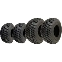 20x10.00-8 & 15x6.00-6 Lawnmower Grass Tyres 4ply Journey P332 (Set of 2 & 2)