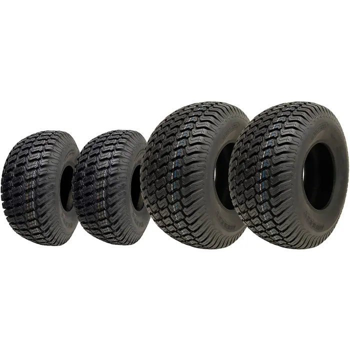 20x10.00-8 & 15x6.00-6 Lawnmower Grass Tyres 4ply Journey P332 (Set of 2 & 2)