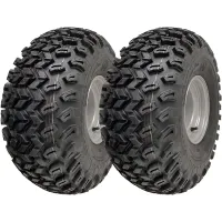 22x11.00-8 Utility ATV Tyre P334 Grass Wheel 4ply 100mm PCD Steel Rim (Set of 2)