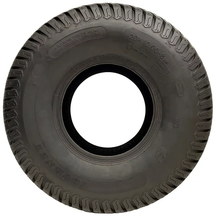 20x10.00-8 Lawnmower Grass Turf Tyres 4ply Wanda P332 Road Legal (Set of 2)