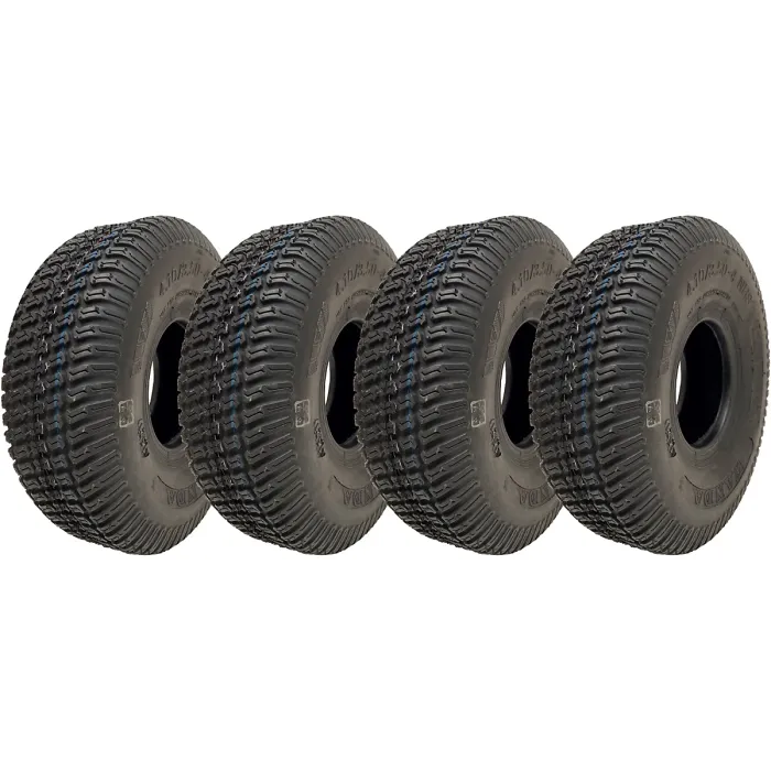 4.10/3.50-4 Lawnmower Grass Multi Turf Tyres 4ply Tubeless Wanda P332 (Set of 4)