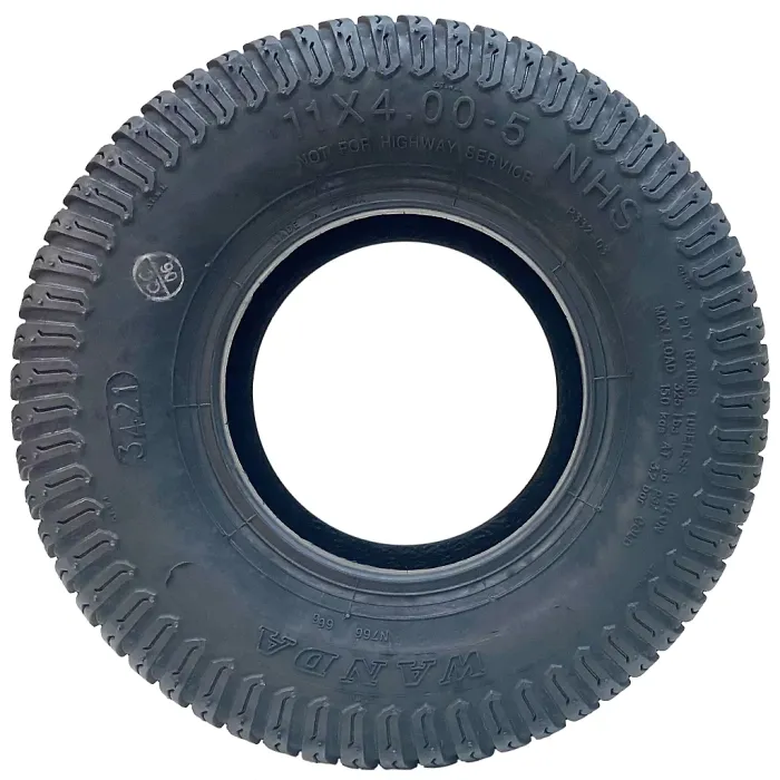 11x4.00-5 Lawnmower Grass Multi Turf Tyres 4ply Tubeless Wanda P332 (Set of 4)
