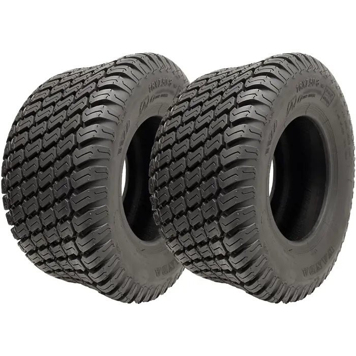 16x7.50-8 Grass Tyres 4ply Wanda P332 Turf Ride On Lawnmower Tires (Set of 2)