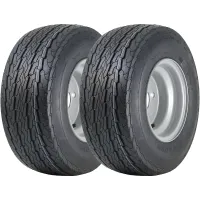 16.5x6.50-8 Trailer Tyres Wheel Assembly 100mm PCD Road Legal 355kgs (Set of 2)