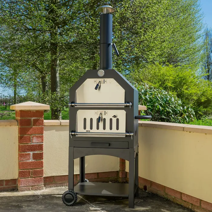 KCT Outdoor Pizza Oven BBQ Smoker with Tool Kit