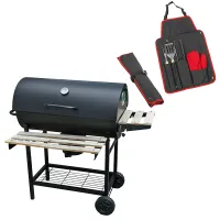 KCT Classic Barrel Outdoor BBQ Smoker With Tool Set