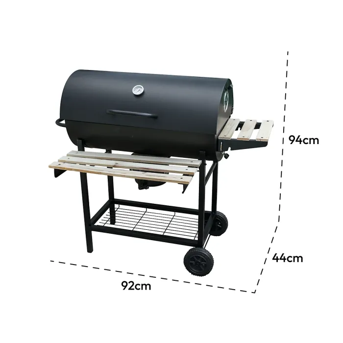 KCT Classic Barrel Outdoor BBQ Smoker With Tool Set