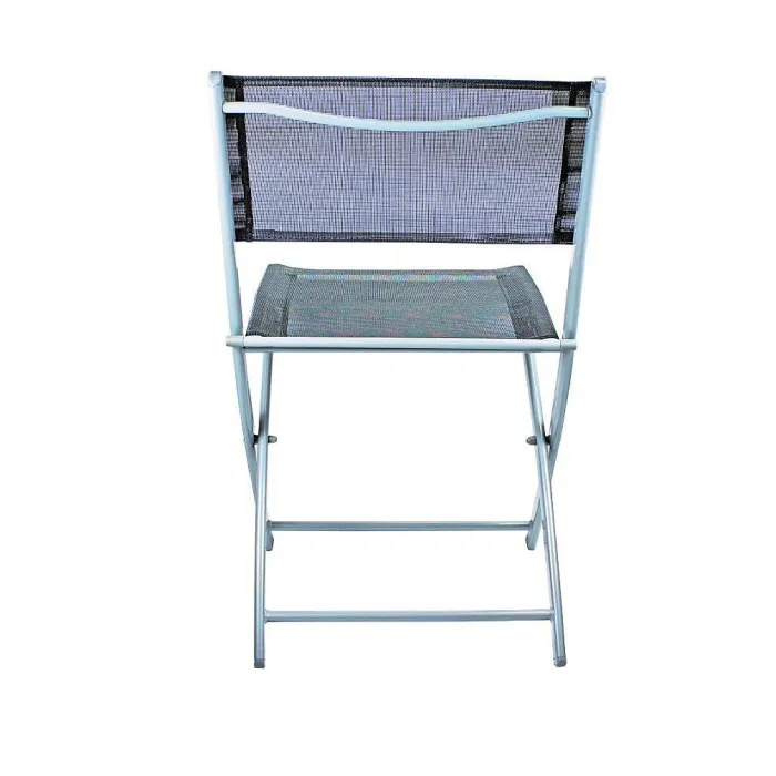 Panama Patio 3 Piece Outdoor Foldable Chairs & Tempered Frosted Glass Table Set For Garden