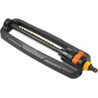 Garden Sprayer Sprinklers for Lawns Garden Bar with 16 Durable Nozzles-Oscillating Sprinkler with Built-In Cleaning Pin