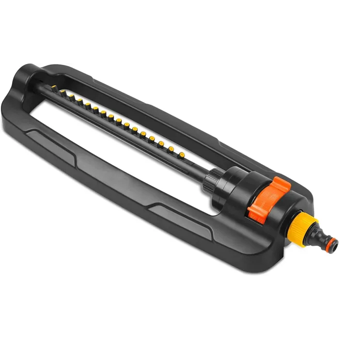 Garden Sprayer Sprinklers for Lawns Garden Bar with 16 Durable Nozzles-Oscillating Sprinkler with Built-In Cleaning Pin