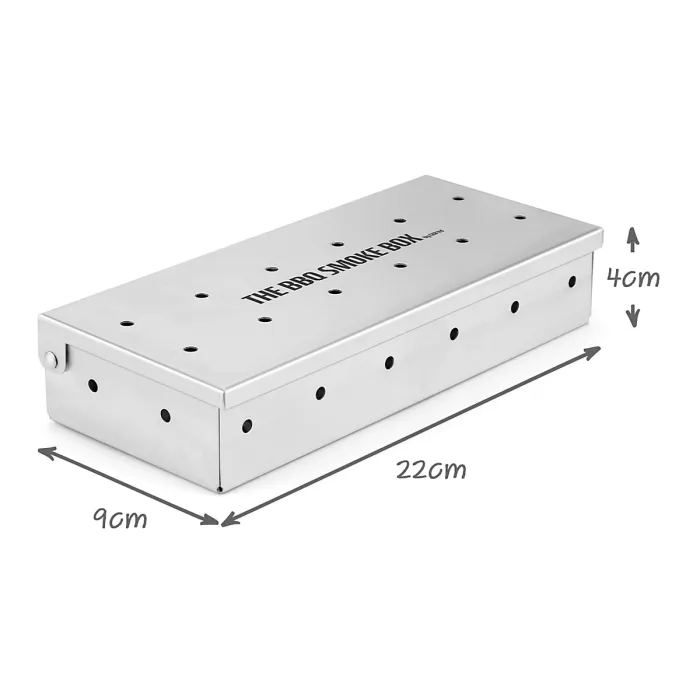 BBQ Wood Chip Smoker Box For Barbecue Tools Heavy Duty Stainless Steel