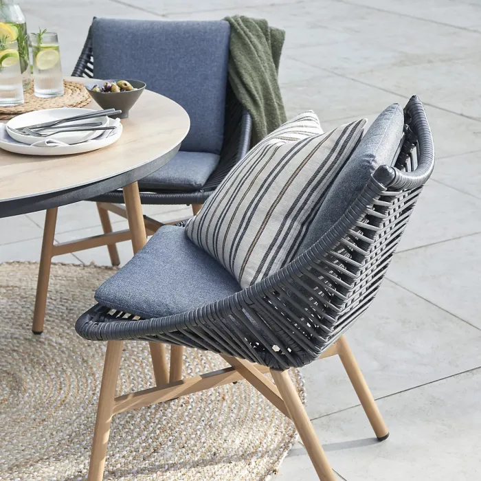 Norfolk Leisure Keswick Grey Metal 4 seater Dining set