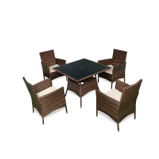 Verdora Outdoor Wicker Dining Set