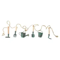 Decorative Garden Tool Garland - Watering Can Verdi Gris Green