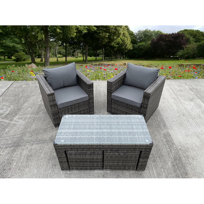 World RATTAN WICKER GARDEN OUTDOOR SEATER SOFA CONSERVATORY FURNITURE PATIO COFFEE TABLE STOOLS STORAGE DINING SET GREY