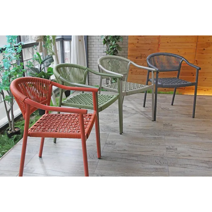 Grey Red Green beige rattan rope wicker garden outdoor four 6 six seater bistro table and chairs furniture patio dining set