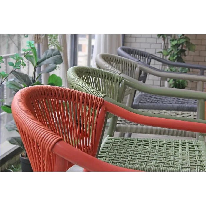 Grey Red Green beige rattan rope wicker garden outdoor four 6 six seater bistro table and chairs furniture patio dining set