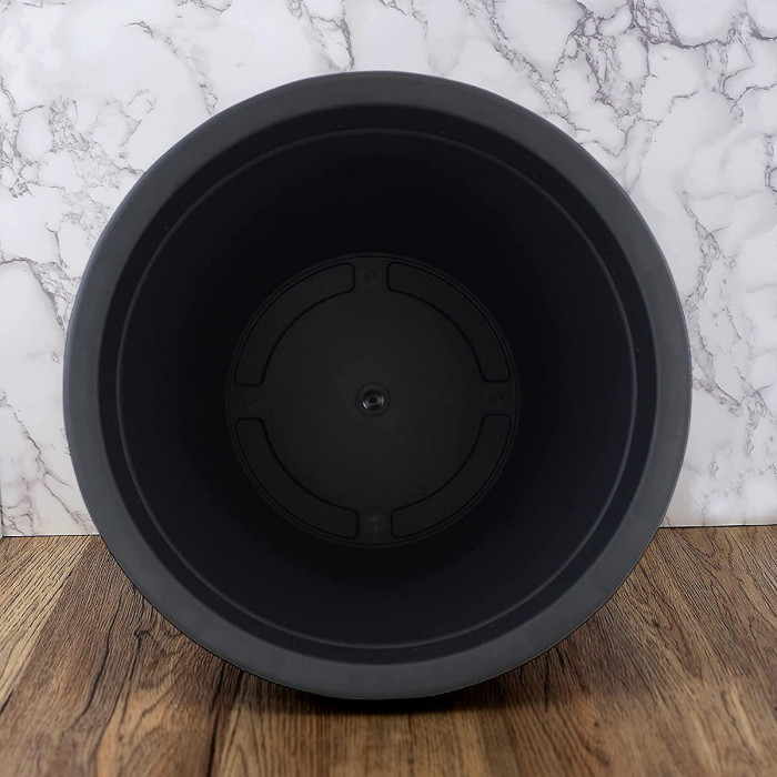 GEEZY Flower Planter Garden Plant Pot Indoor Outdoor Small Round Anthracite Container