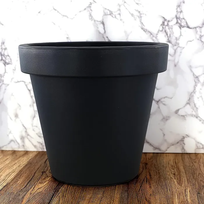 GEEZY Flower Planter Garden Plant Pot Indoor Outdoor Small Round Anthracite Container