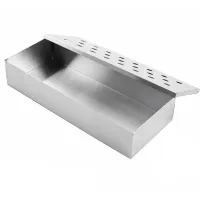 GEEZY Smoker Box for Wooden Chips Stainless Steel Meet BBQ Gas Charcoal Grilling Tool