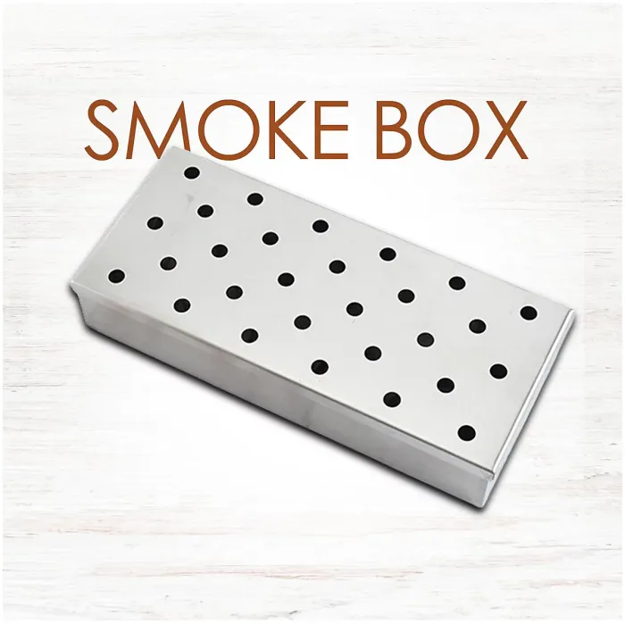 GEEZY Smoker Box for Wooden Chips Stainless Steel Meet BBQ Gas Charcoal Grilling Tool
