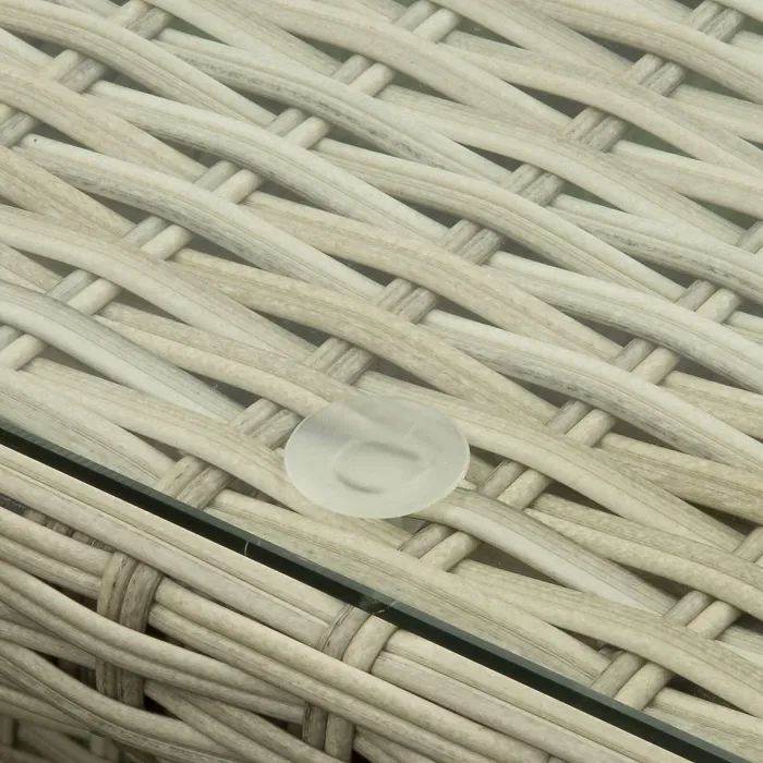 Sarasota 6 Seat Rattan Rectangular Garden Dining Set with Aluminium Frame in Natural