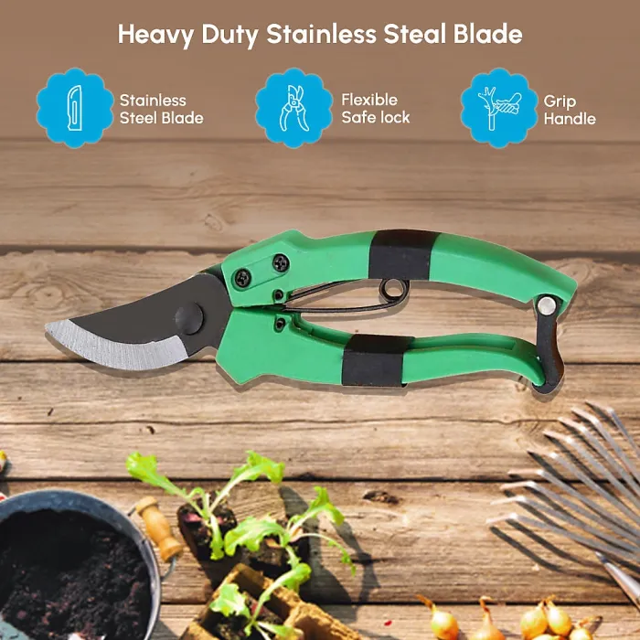 Heavy Duty Bypass Secateurs Garden Pruners Pruning Shears Hand Tool Plant Cutter