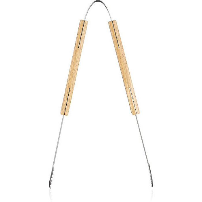 4 Piece BBQ Tools Set, Wooden, Stainless Steel