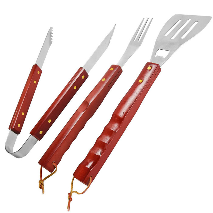BBQ Tool Set with apron,7Pc BBQ Accessories Kit with/Spatula,Tongs & More,Outdoor Cooking Utensils
