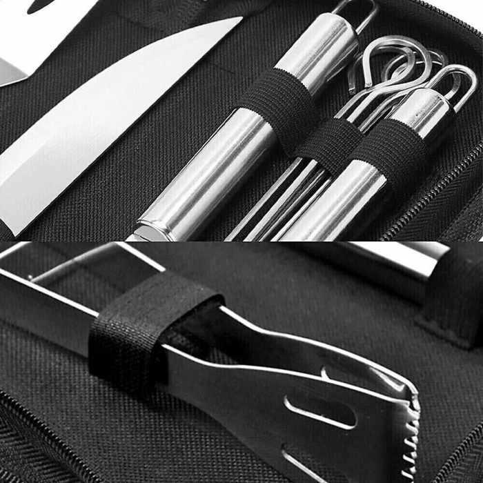 16 PCS Stainless Steel BBQ Tools Set Outdoor Cooking Barbecue Utensil Grill Kit