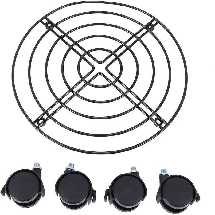 3X Metal Plant Flower Pot Stand Trolley on Wheels Indoor Outdoor Home Garden Tools