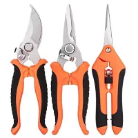 Stainless Steel 3Pcs Garden Pruning Shears Stainless Steel