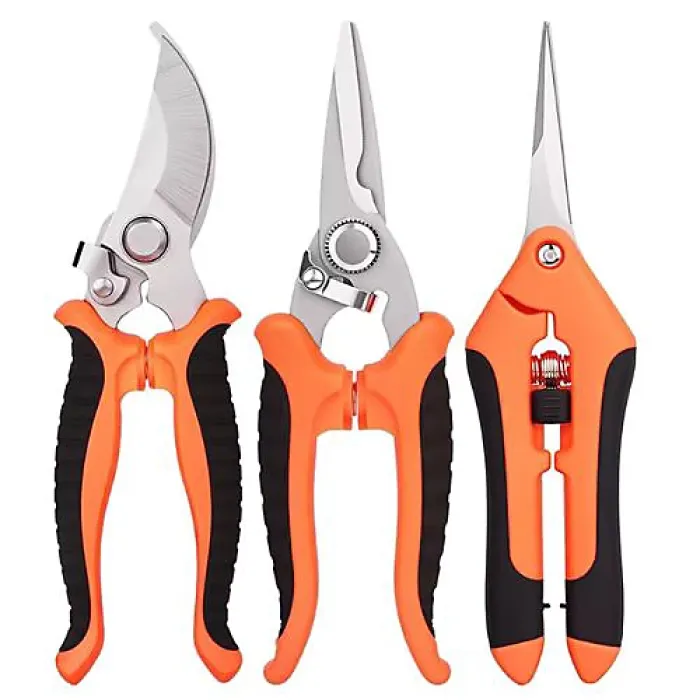 Stainless Steel 3Pcs Garden Pruning Shears Stainless Steel
