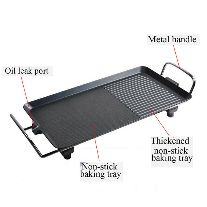 (48x27cm) Electric Grill Grill Plate 1500WBBQ Non Stick