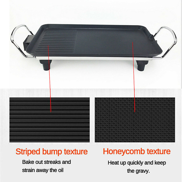 (48x27cm) Electric Grill Grill Plate 1500WBBQ Non Stick