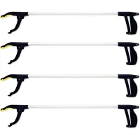 DIVCHI Litter Picker 4Pack 30-Inch Grabbing Tool with Magnetic Pick-Up Tip Extended Reach Comfortable Handle and MultiPurpose