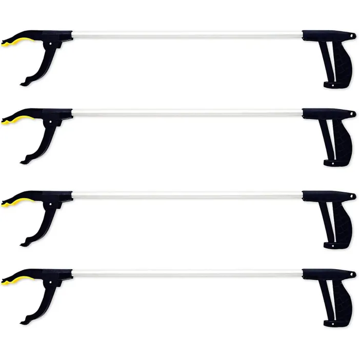 DIVCHI Litter Picker 4Pack 30-Inch Grabbing Tool with Magnetic Pick-Up Tip Extended Reach Comfortable Handle and MultiPurpose